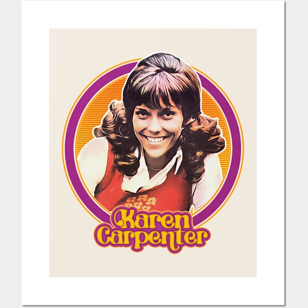 Karen Carpenter / Retro 70s Aesthetic Fan Design Wall Art by DankFutura